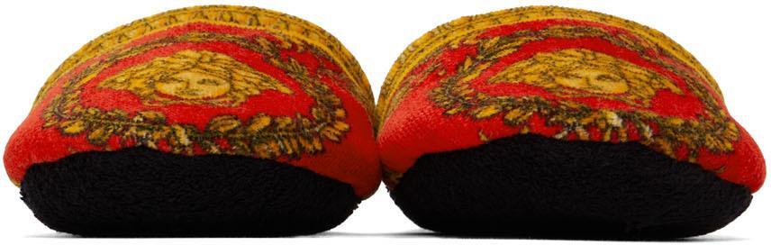 商品Versace|Red & Black I Heart Baroque Slippers,价格¥1181,第4张图片详细描述