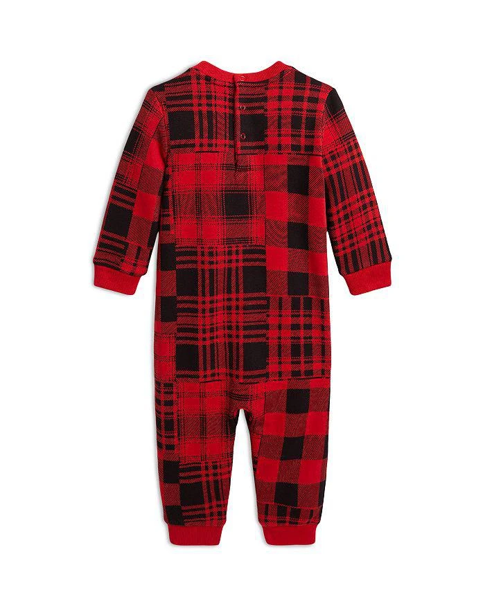 商品Ralph Lauren|Boys' Polo Bear Plaid Fleece Coverall - Baby,价格¥209,第2张图片详细描述