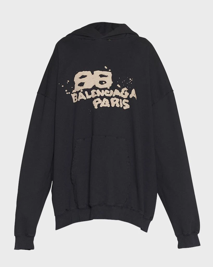 商品Balenciaga|Hand Drawn BB Icon Oversized Hoodie ,价格¥9142,第2张图片详细描述