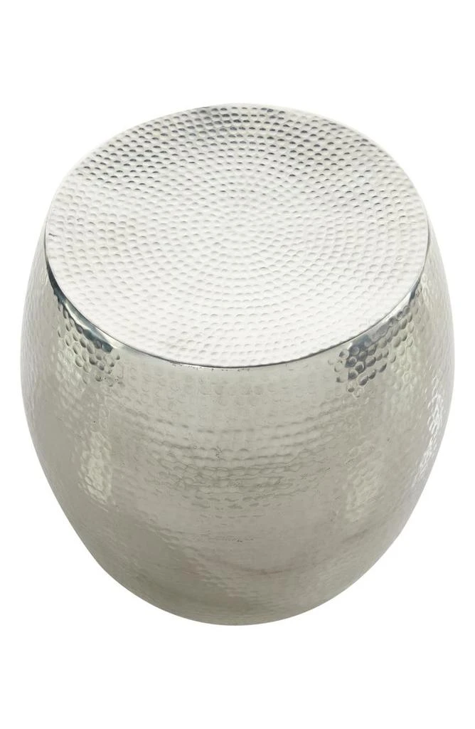商品VIVIAN LUNE HOME|Silvertone Aluminum Contemporary Accent Table with Hammered Design,价格¥1375,第2张图片详细描述