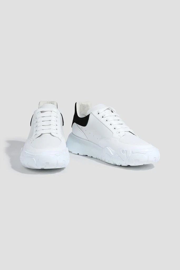 商品Alexander McQueen|Suede-trimmed leather exaggerated-sole sneakers,价格¥2807,第4张图片详细描述