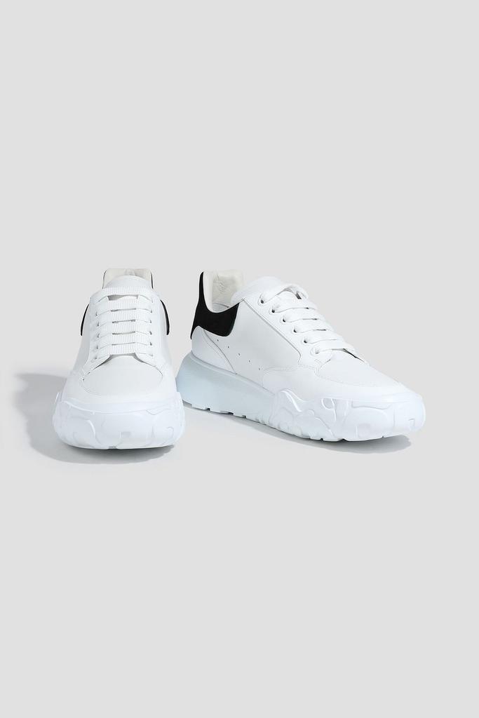 商品Alexander McQueen|Suede-trimmed leather exaggerated-sole sneakers,价格¥2679,第6张图片详细描述