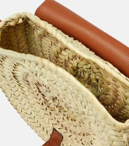 商品Chloé|Marcie leather-trimmed raffia shoulder bag,价格¥5784,第3张图片详细描述