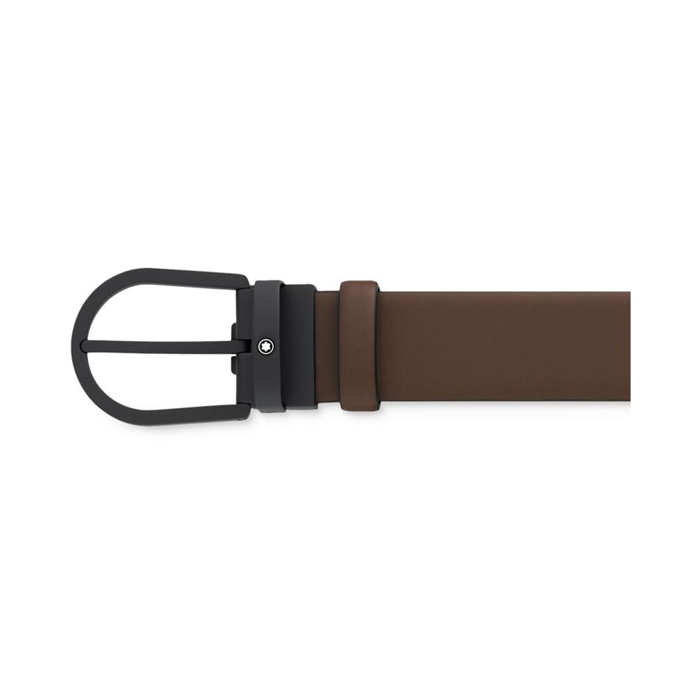 Horseshoe Buckle Leather Belt商品第1张图片规格展示