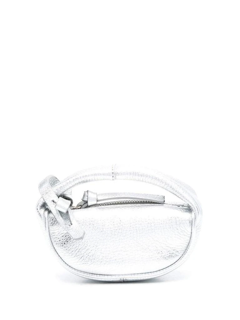 商品by FAR|BY FAR Micro Cush metallic-effect leather clutch bag,价格¥2163,第1张图片