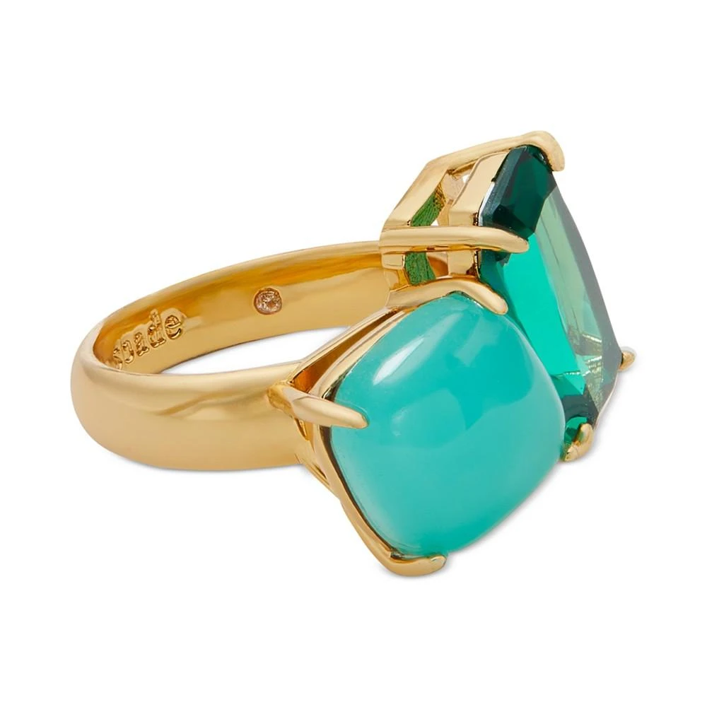 商品Kate Spade|Gold-Tone Double Crystal Statement Ring,价格¥733,第3张图片详细描述