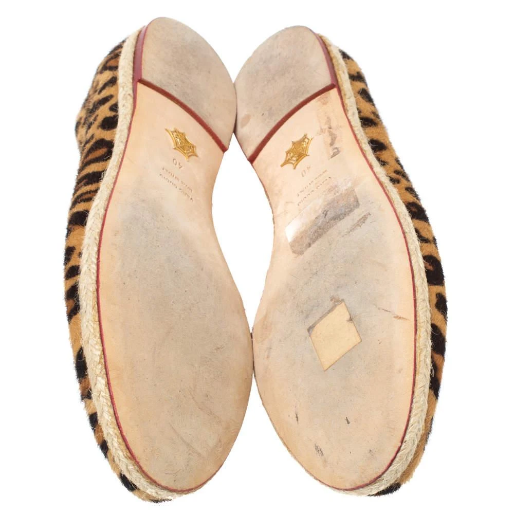 Charlotte Olympia Brown Animal Print Calf Hair Kitty Slip On Loafers Size 40 商品