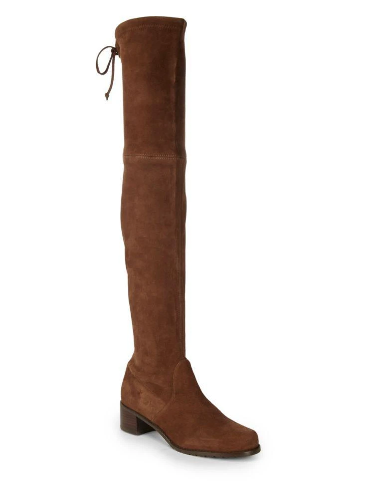 商品Stuart Weitzman|Midland 麂皮过膝长靴,价格¥6275,第1张图片