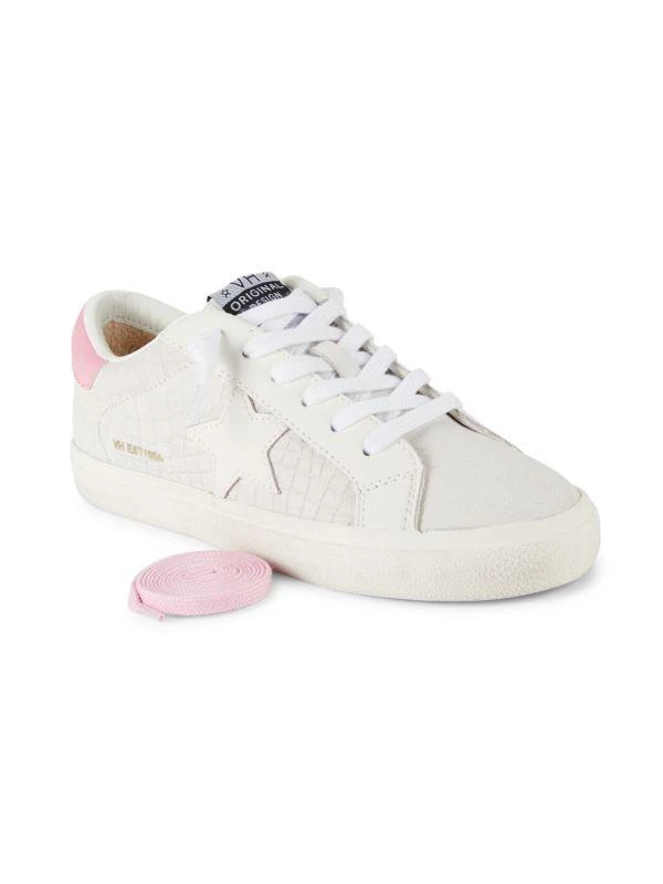 Croc Embossed Leather Star Sneakers 商品