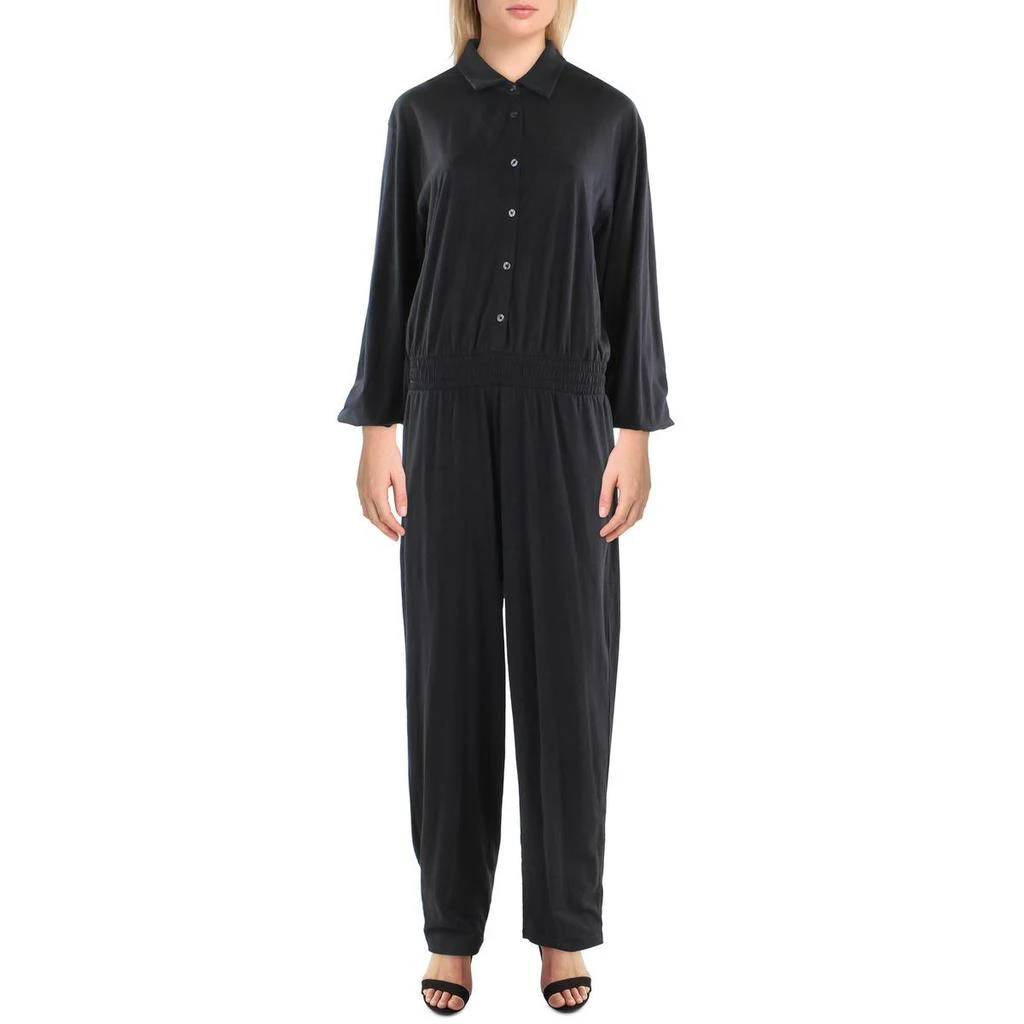 商品ATM|ATM Womens Cotton Collared Jumpsuit,价格¥283,第1张图片