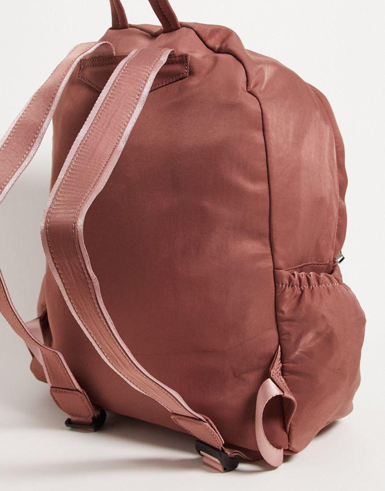 商品ASOS|ASOS DESIGN backpack with laptop compartment in mauve,价格¥121,第4张图片详细描述