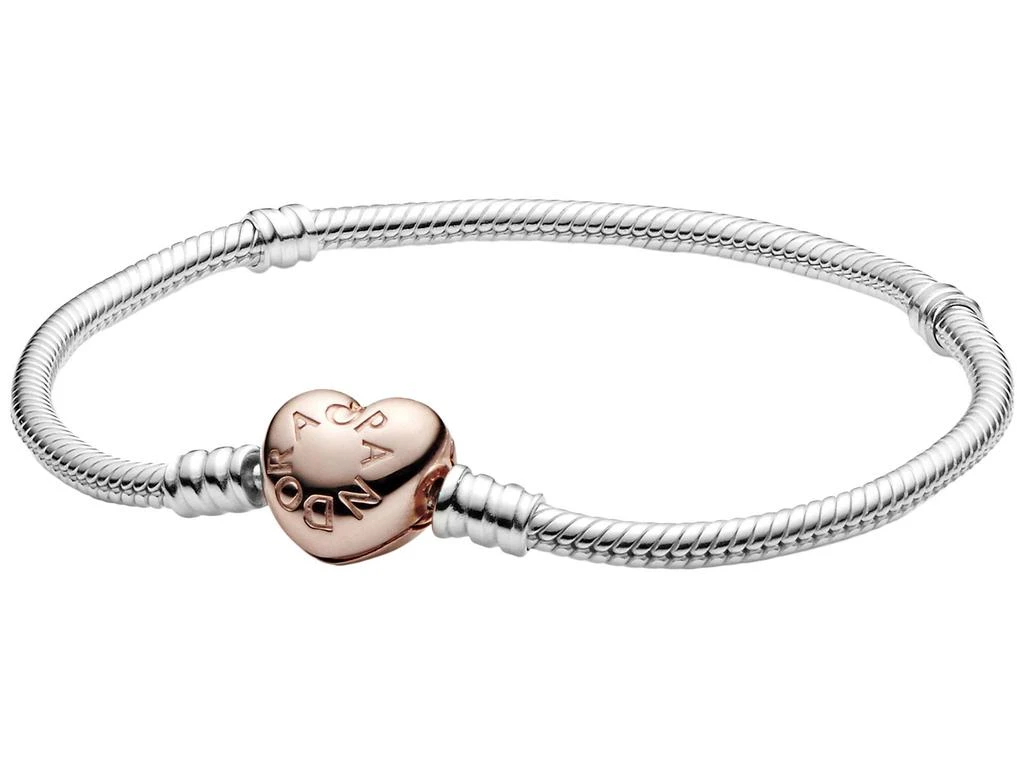 商品PANDORA|Pandora Moments Heart Clasp Snake Chain Bracelet,价格¥401,第1张图片