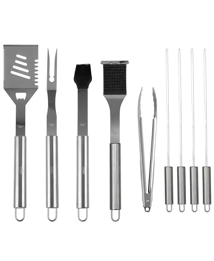 商品Cheer Collection|Professional Grade Barbecue Grill Tools with Storage Carousel, Set of 10,价格¥626,第2张图片详细描述
