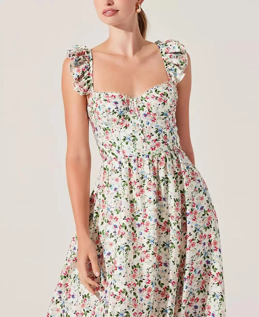 商品ASTR|Women's Wedelia Floral Print Sleeveless Midi Dress,价格¥792,第3张图片详细描述