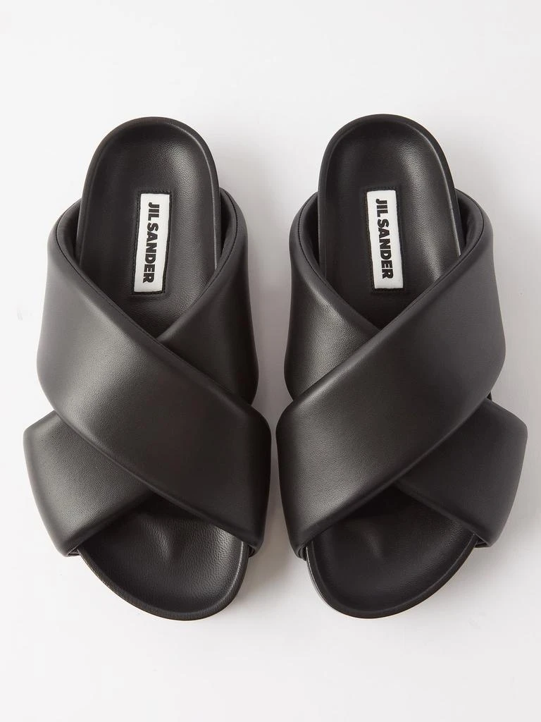 商品Jil Sander|Padded leather platform slides,价格¥4269,第3张图片详细描述