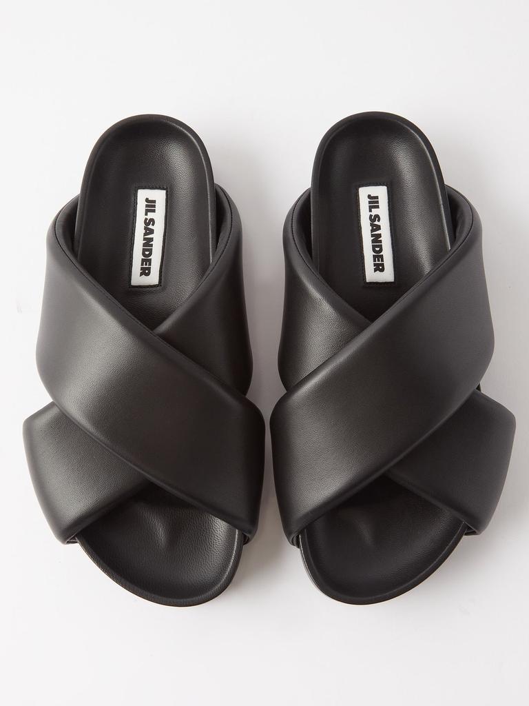 商品Jil Sander|Padded leather platform slides,价格¥3618,第5张图片详细描述