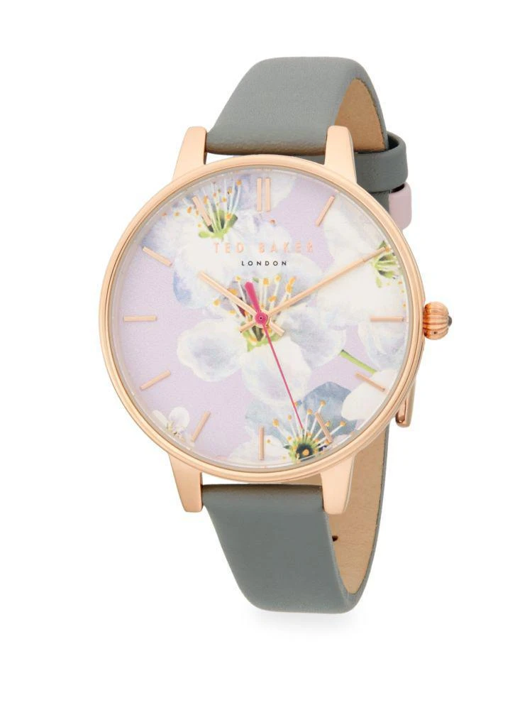 商品Ted Baker London|Stainless Steel and Leather-Strap Watch,价格¥582,第1张图片