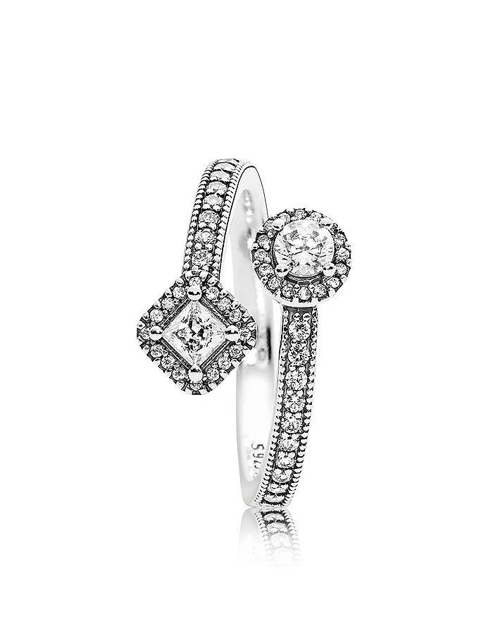商品PANDORA|Sterling Silver & Cubic Zirconia Abstract Elegance Ring,价格¥711,第3张图片详细描述