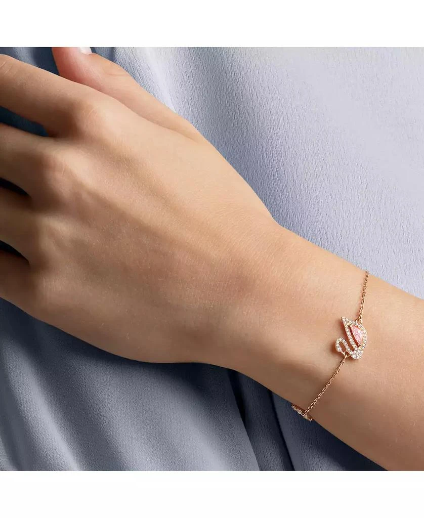 商品Swarovski|Remix Rose Gold-Tone Crystal Swan Magnetic Bracelet,价格¥976,第4张图片详细描述