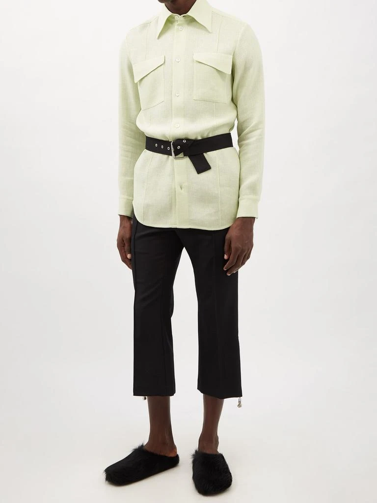 Han linen-basketweave shirt 商品