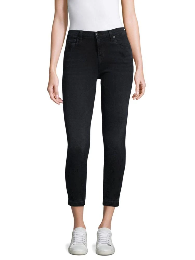 商品J Brand|835 Mid-Rise Released-Hem Distressed Cropped Jeans,价格¥921,第1张图片