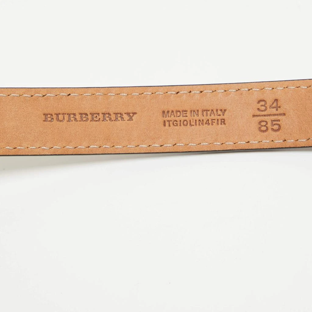 商品Burberry|Burberry Off White Leather Crystals Dover Slim Buckle Belt 85CM,价格¥3171,第4张图片详细描述