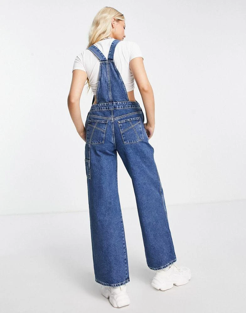商品The Ragged Priest|The Ragged Priest relaxed straight leg retro dungarees in blue denim,价格¥774,第2张图片详细描述