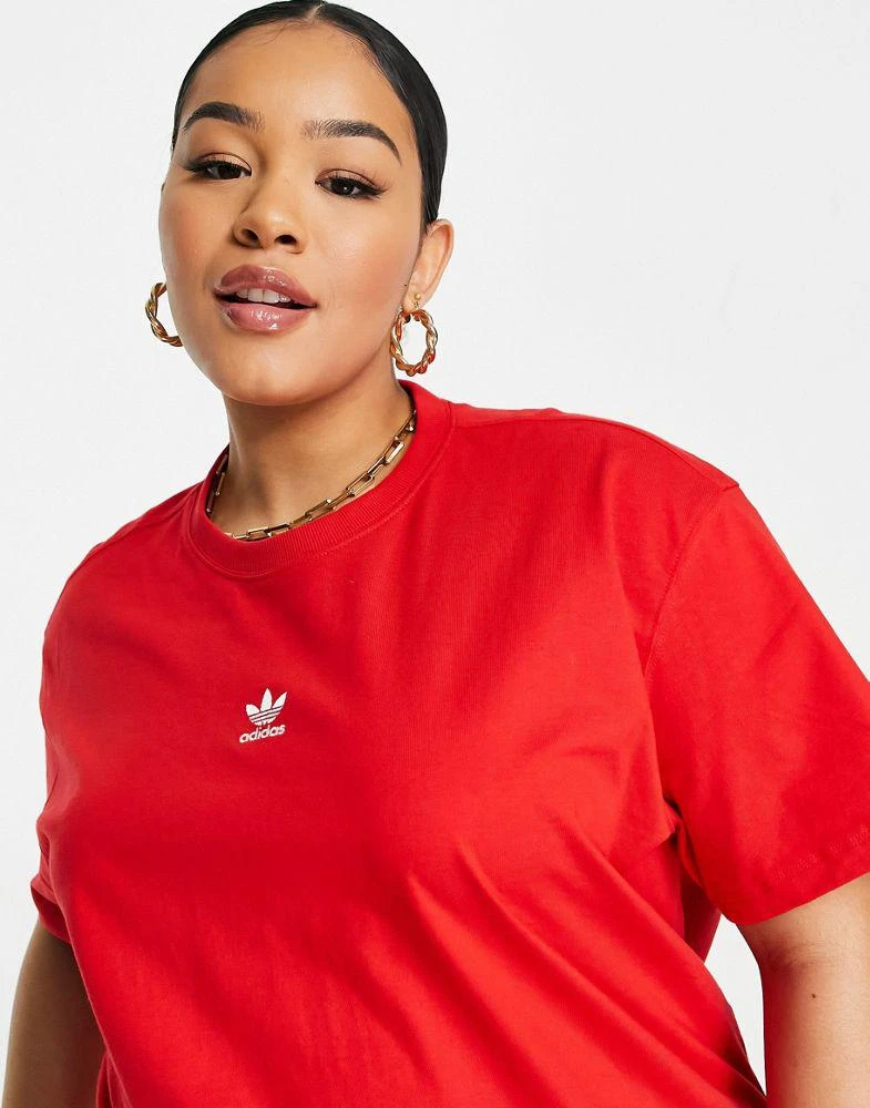 商品Adidas|adidas Originals Plus essentials t-shirt with central logo in red,价格¥181,第3张图片详细描述