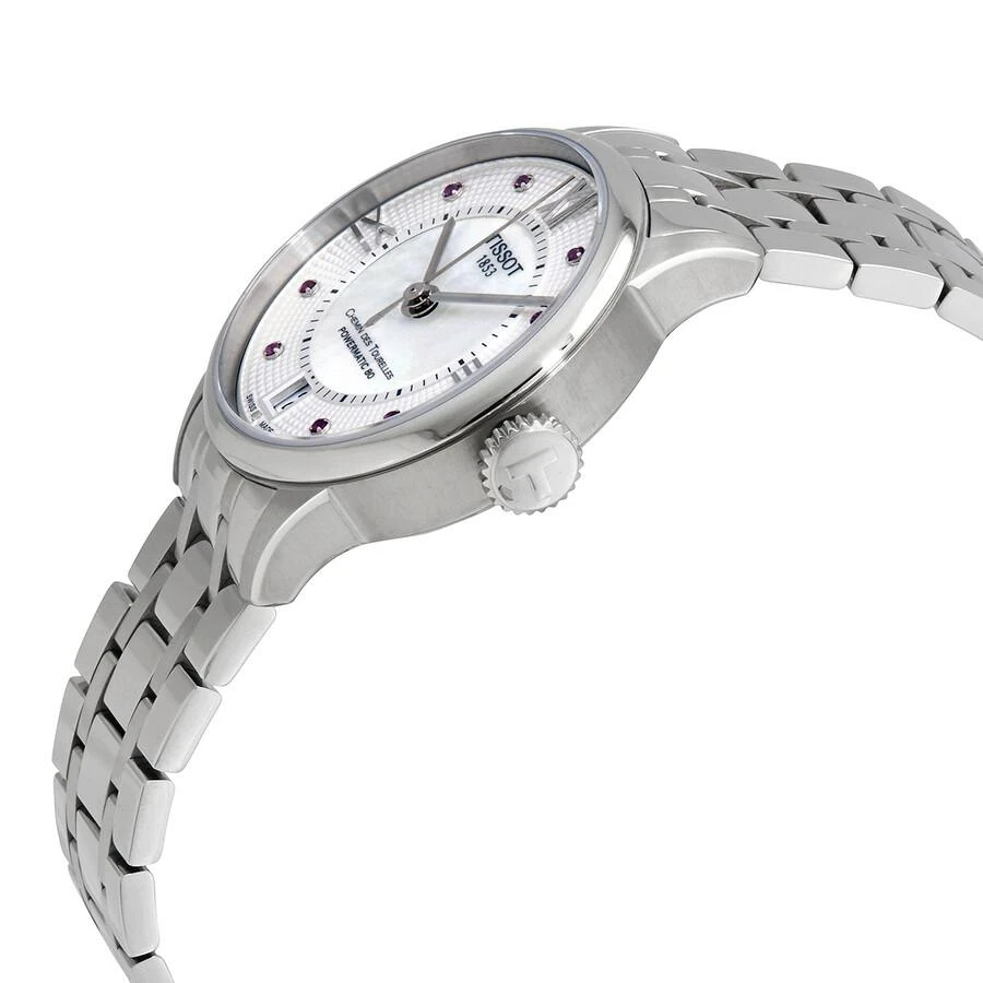 商品Tissot|Chemin Des Tourelles White Mother of Pearl Rubies Dial Ladies Watch T099.207.11.113.00,价格¥2412,第2张图片详细描述