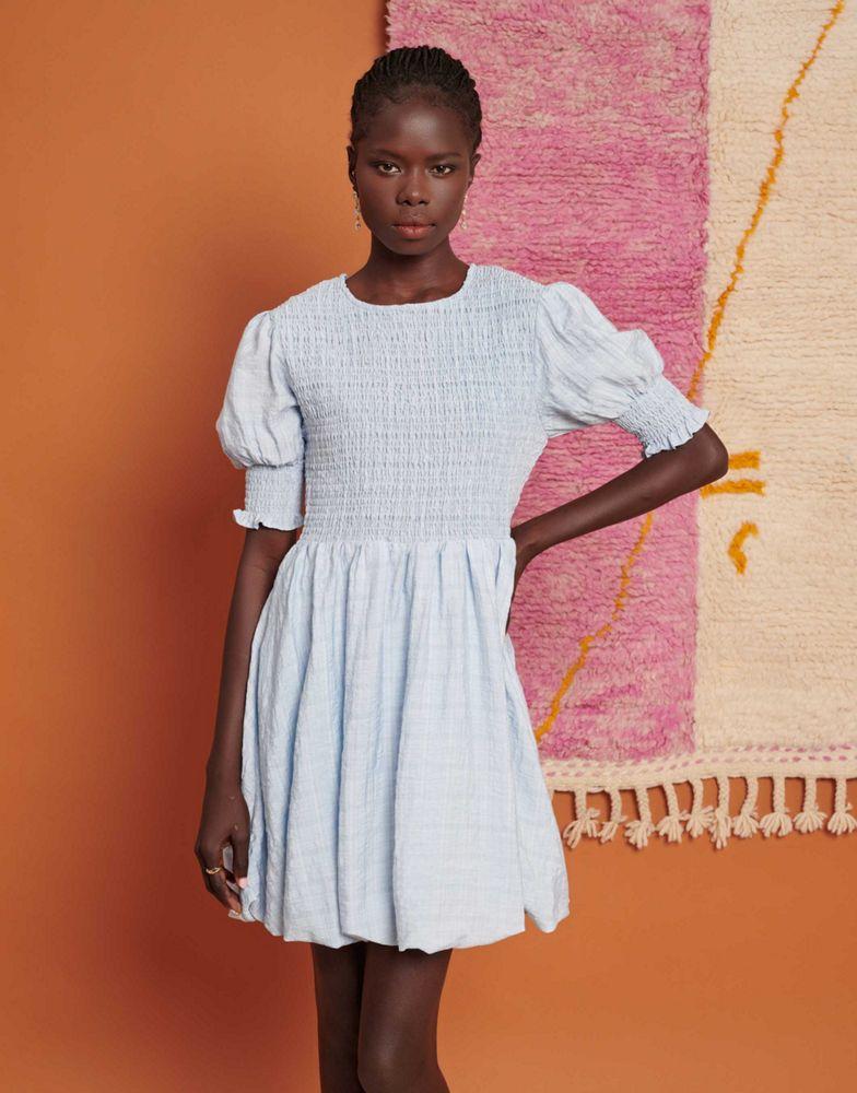 ワンピース (GHOSPELL) Caitlin Check Mini Dress Caitlin Mini Dress - Gingham Square Neck Fit And Flare Dress