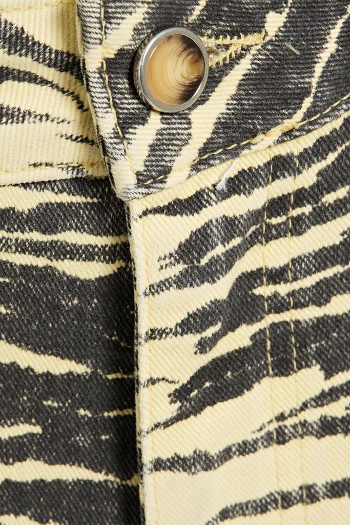 Tiger-print denim shorts商品第4张图片规格展示