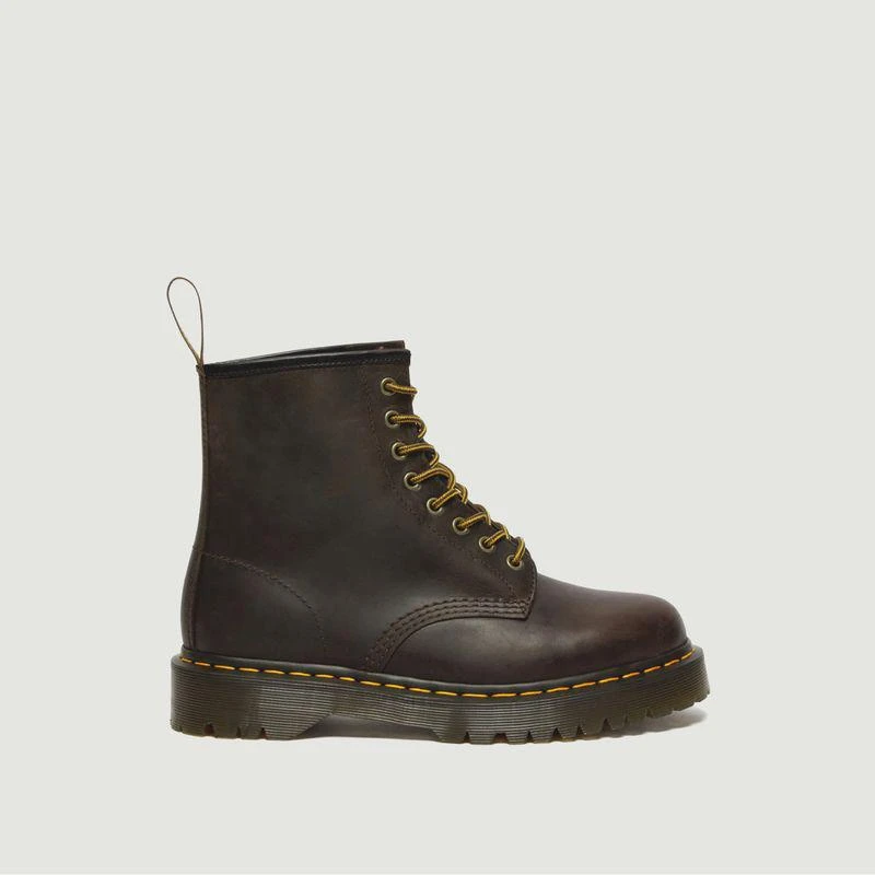 商品Dr. Martens|Leather lace-up boots 1460 Bex Dark brown crazy horse Dr. Martens,价格¥1933,第1张图片