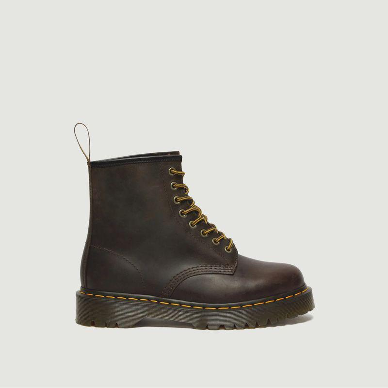 商品Dr. Martens|Leather lace-up boots 1460 Bex Dark brown crazy horse Dr. Martens,价格¥1564,第1张图片