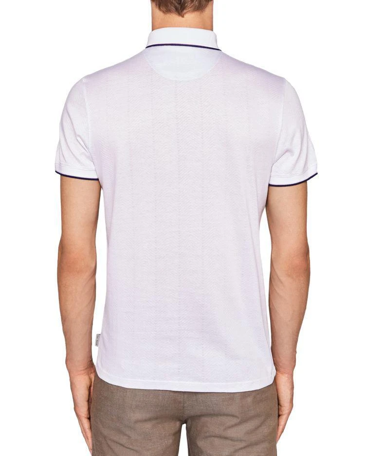 商品Ted Baker London|Ted Baker Square Herringbone Jacquard Regular Fit Polo ,价格¥432,第2张图片详细描述