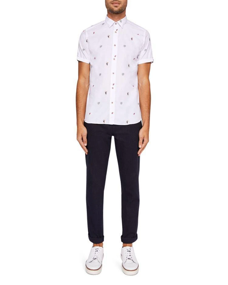 商品Ted Baker London|Ted Baker Nutrop Fil Coupe Regular Fit Button-Down Shirt ,价格¥548,第3张图片详细描述