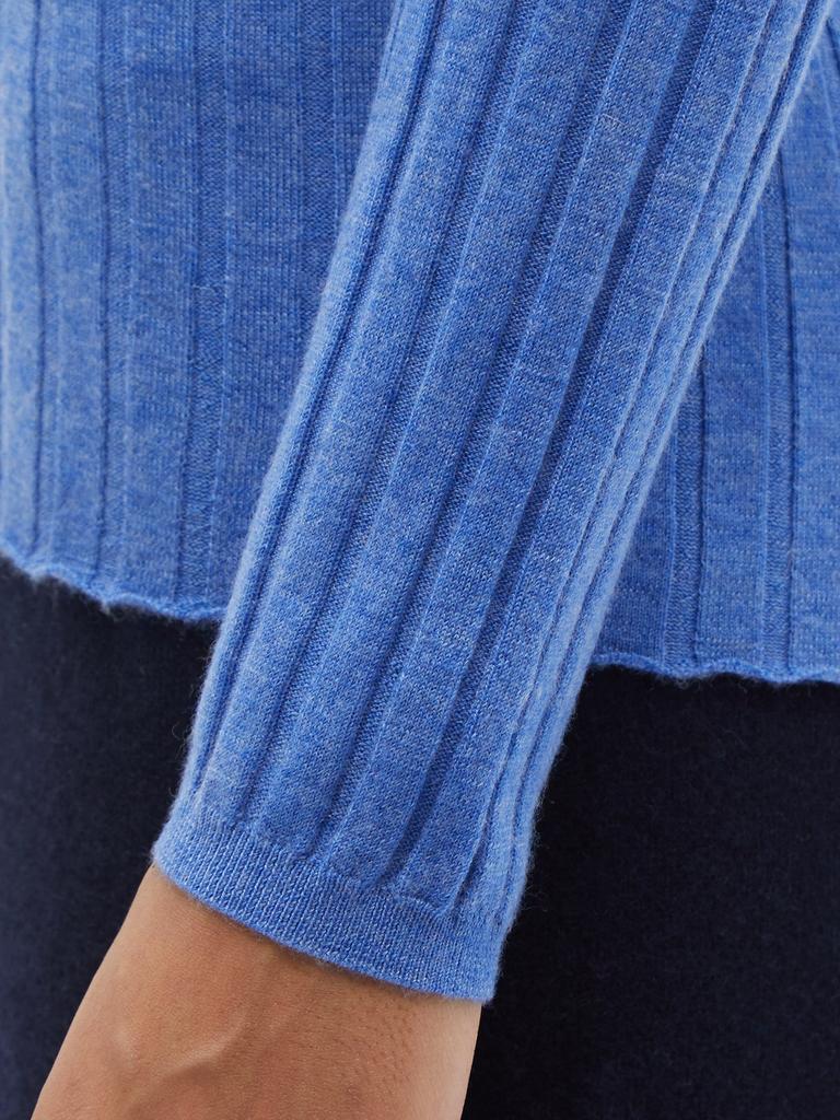 Faya rib-knitted cashmere polo sweater商品第4张图片规格展示