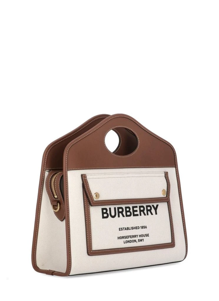 商品Burberry|Burberry Pocket Two-Tone Small Tote Bag,价格¥10638,第3张图片详细描述