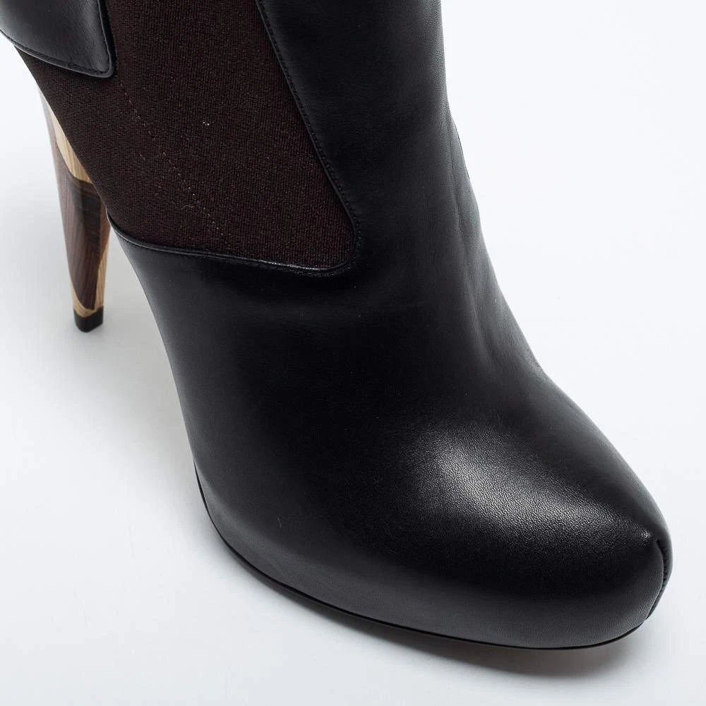 Fendi Black Leather Ankle Boots Size 40 商品