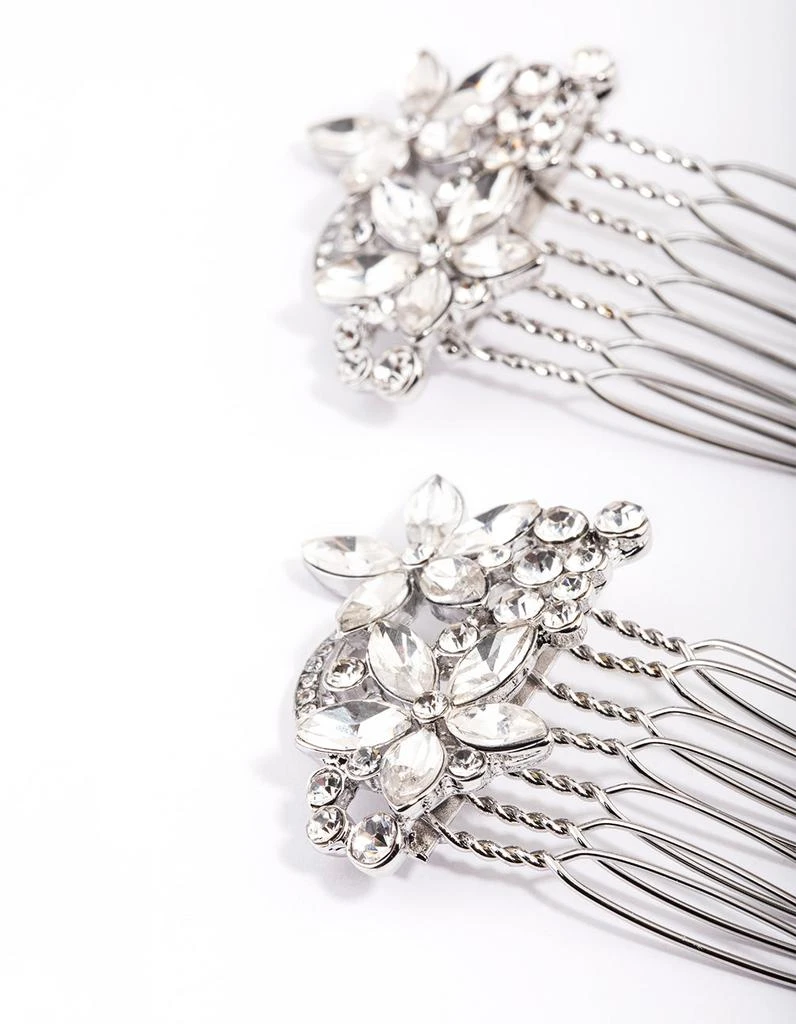 商品Lovisa|Rhodium Crystal Diamante Comb 2-Pack,价格¥35,第1张图片