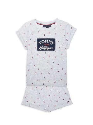 商品Tommy Hilfiger|Little Girl’s 2-Piece Terry Floral Tee & Shorts Set,价格¥111,第1张图片