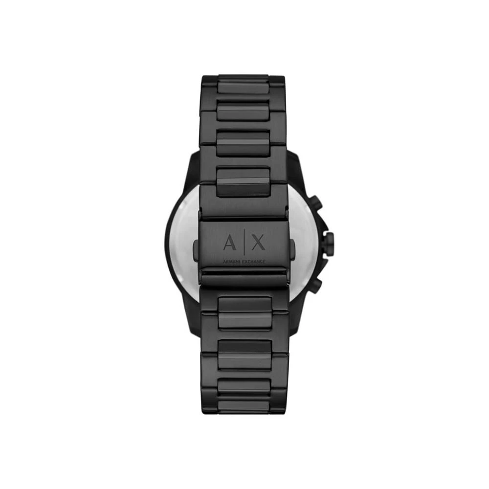 商品Armani Exchange|Men's Chronograph Black Stainless Steel Bracelet Watch 44mm,价格¥1657,第3张图片详细描述