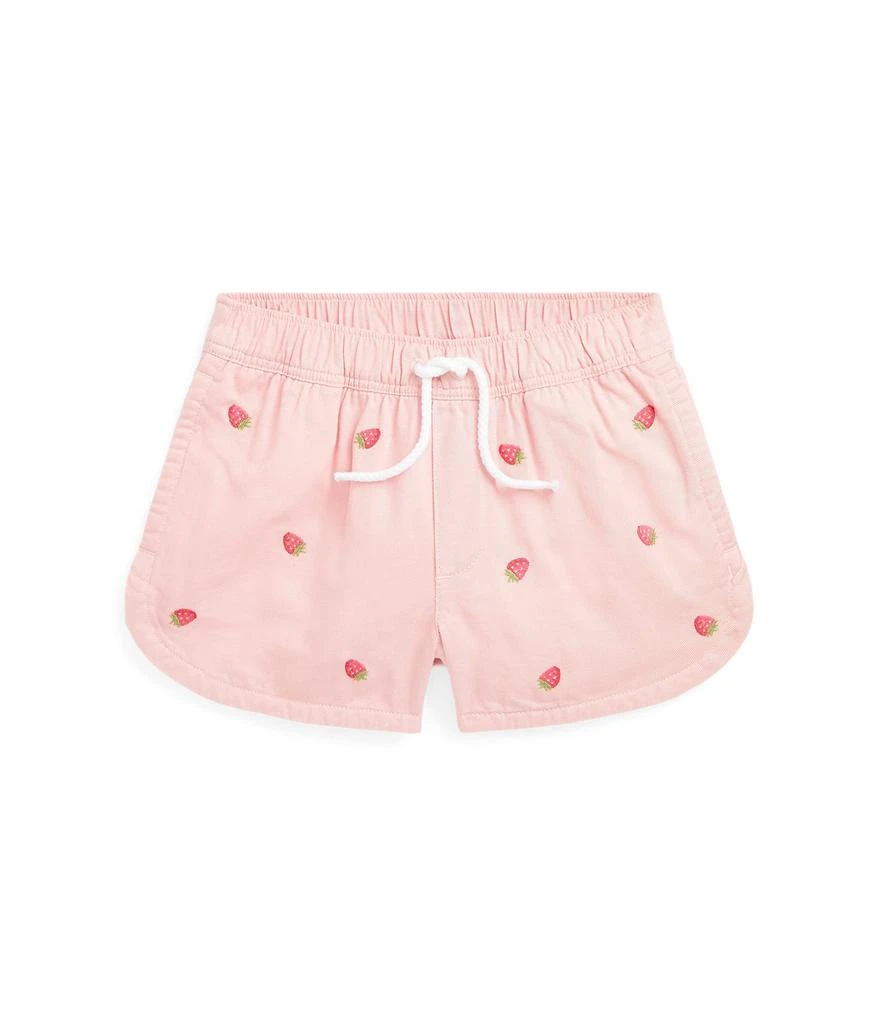 商品Ralph Lauren|Strawberry Cotton Twill Shorts (Little Kids),价格¥259,第1张图片