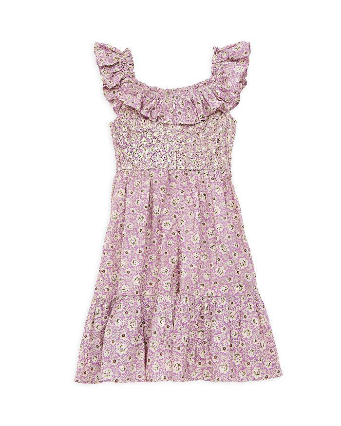 商品Sea|Girls' Ida Floral Print Smocked Ruffle Dress - Little Kid, Big Kid,价格¥808,第4张图片详细描述