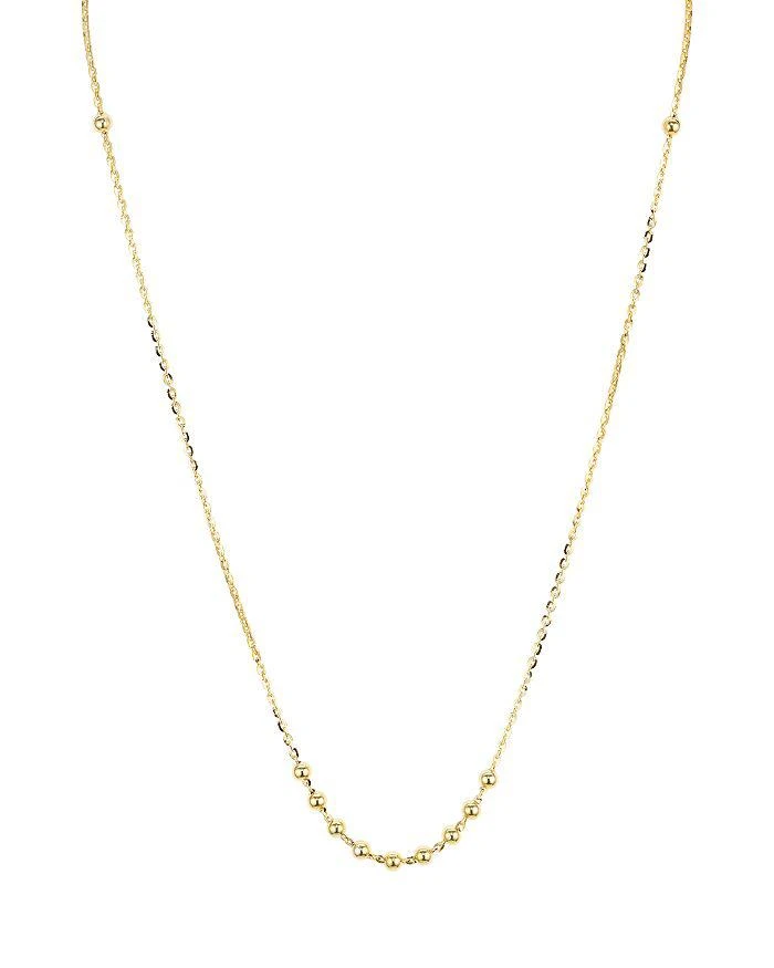 商品Argento Vivo|Beaded Chain Necklace in 14K Gold-Plated Sterling Silver, 16",价格¥581,第3张图片详细描述