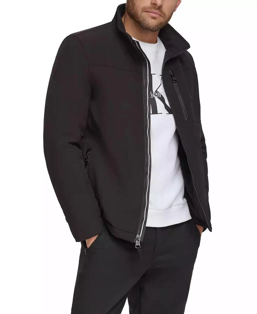 商品Calvin Klein|Men's Sherpa Lined Classic Soft Shell Jacket,价格¥532,第1张图片