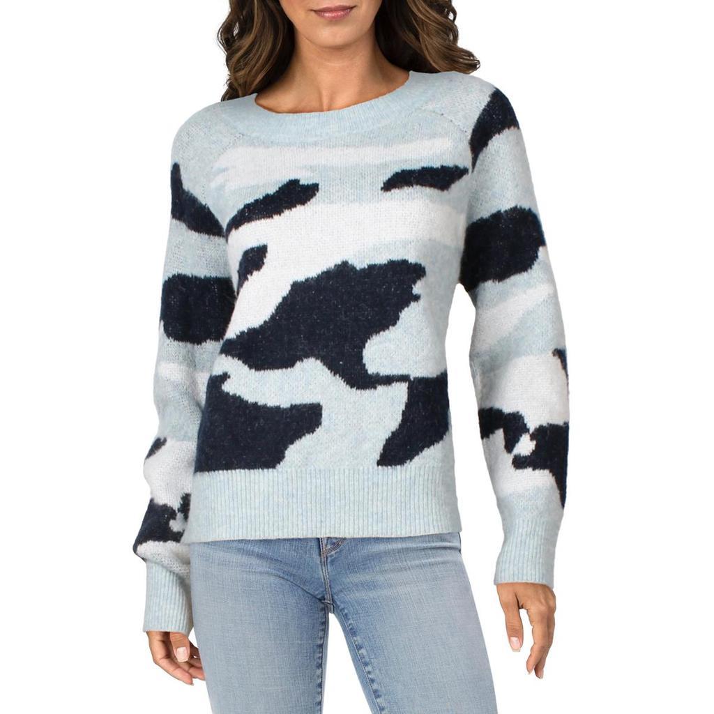 商品AQUA|Aqua Womens Knit Camo Crewneck Sweater,价格¥120,第5张图片详细描述