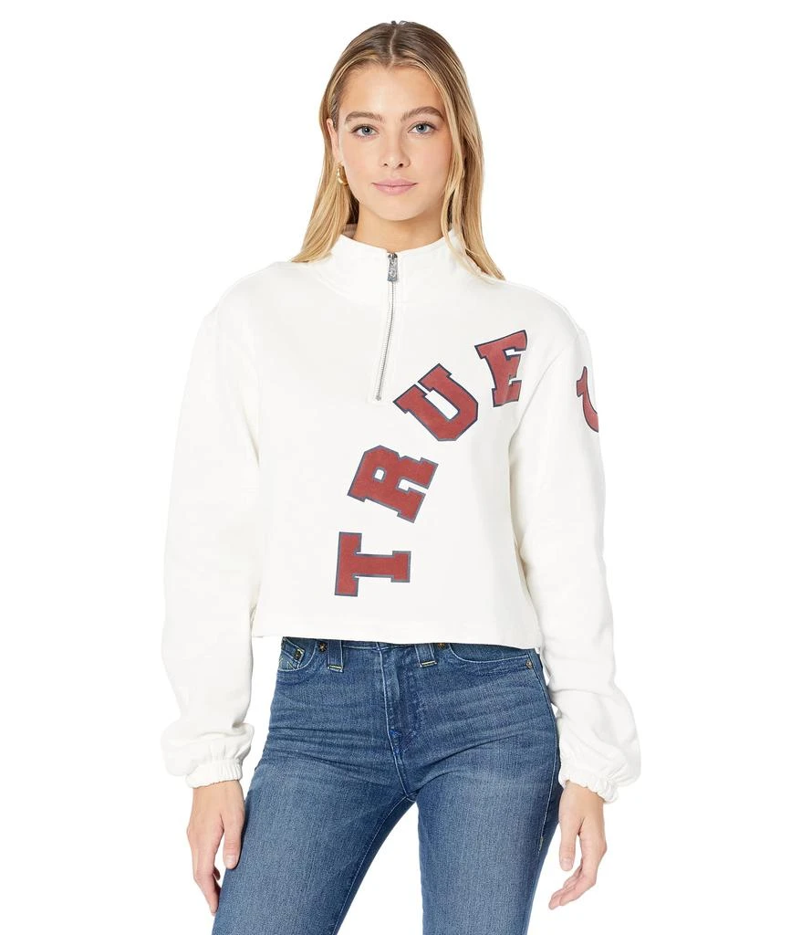 商品True Religion|Collegiate 1/2 Zip Sweatshirt,价格¥397,第1张图片