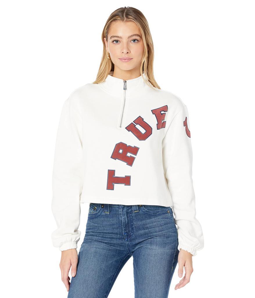 商品True Religion|Collegiate 1/2 Zip Sweatshirt,价格¥456,第1张图片