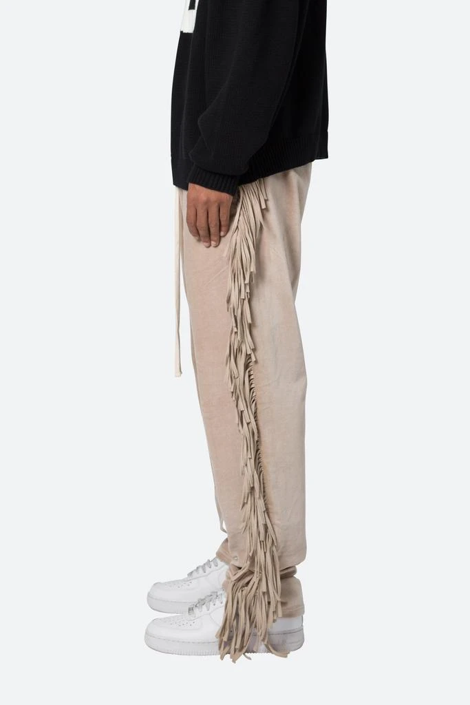 商品MNML|Fringe Velour Sweatpants - Dust,价格¥361,第3张图片详细描述