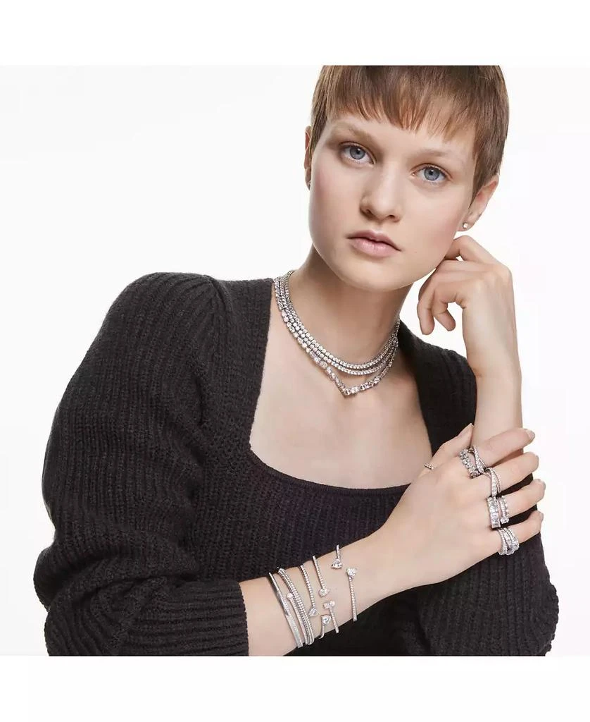 商品Swarovski|Attract Soul Heart Rhodium Plated Bangle,价格¥1334,第5张图片详细描述
